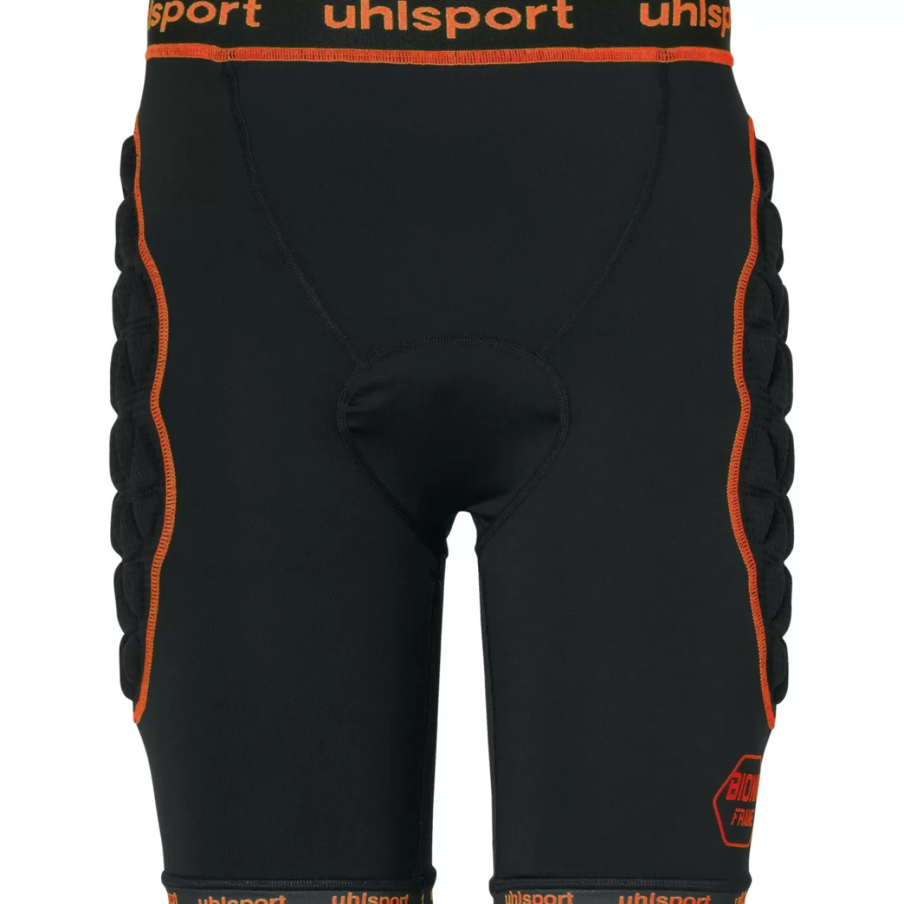 New uhlsport Bionikframe Padded Shorts Schwarz/Fluo Orange