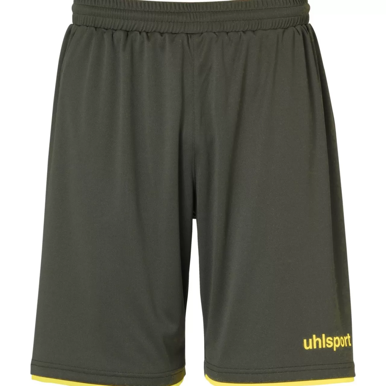 Sale uhlsport Club Shorts Dark Olive/Fluo Gelb