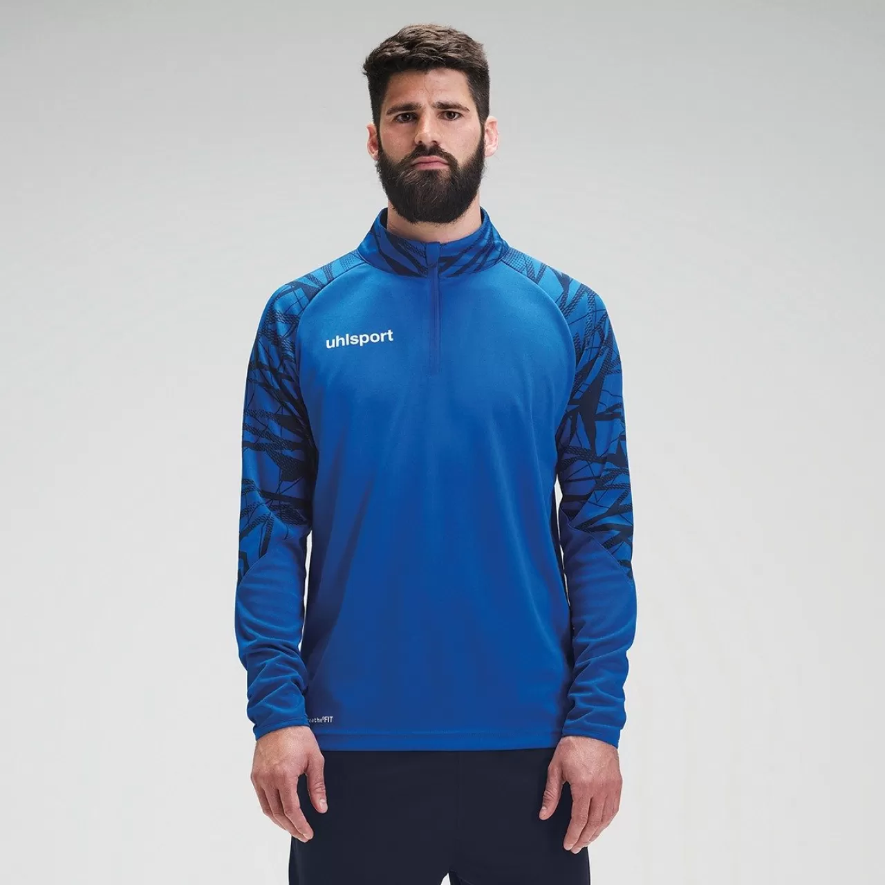 Discount uhlsport Goal 25 1/4 Zip Top Azurblau/Marine