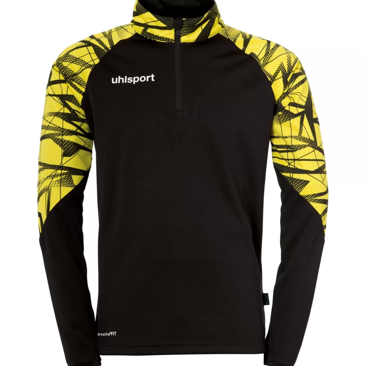 Best Sale uhlsport Goal 25 1/4 Zip Top Schwarz/Limonengelb