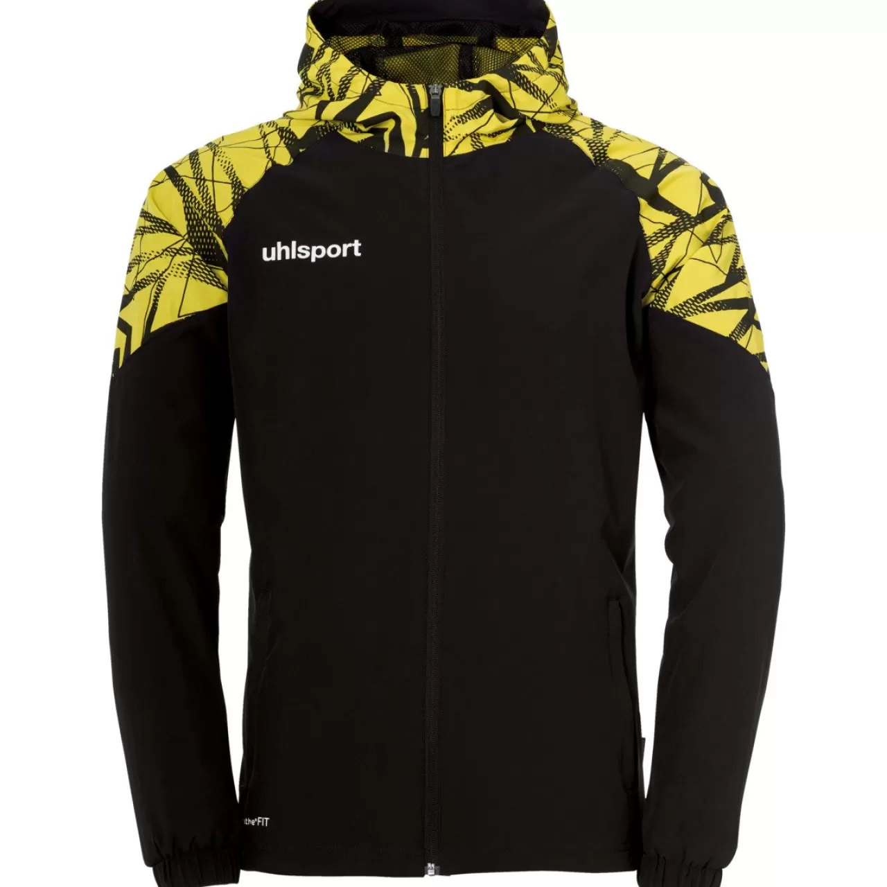 Hot uhlsport Goal 25 Evo Woven Hood Jacket Schwarz/Limonengelb