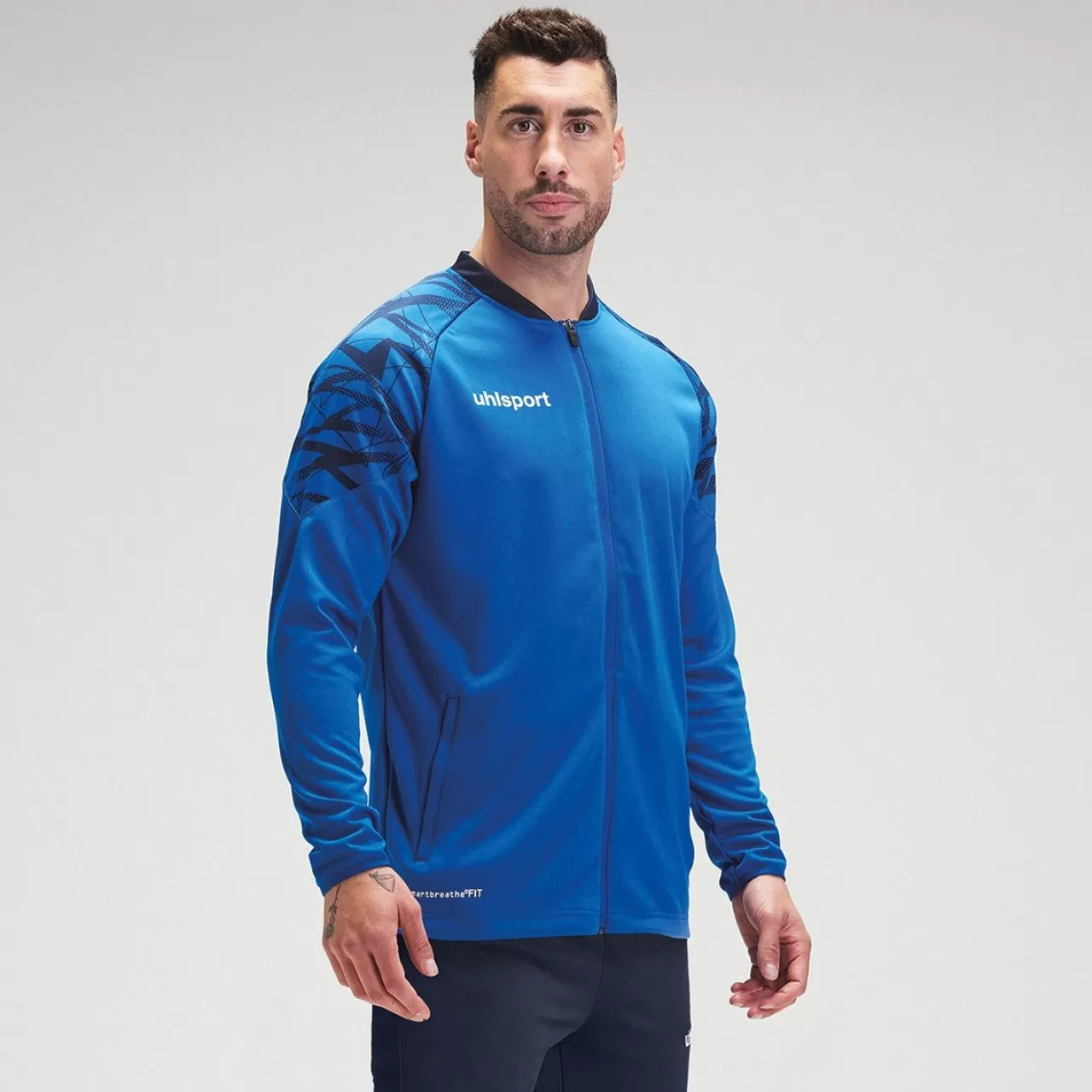 Shop uhlsport Goal 25 Poly Jacke Azurblau/Marine