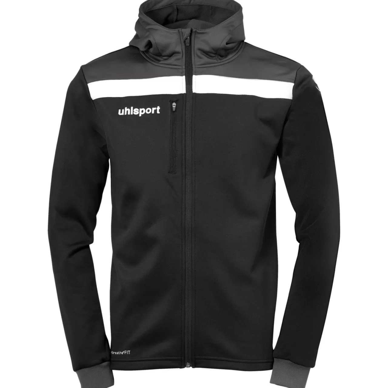 New uhlsport Offense 23 Multi Hood Jacket Schwarz/Anthra/Weis