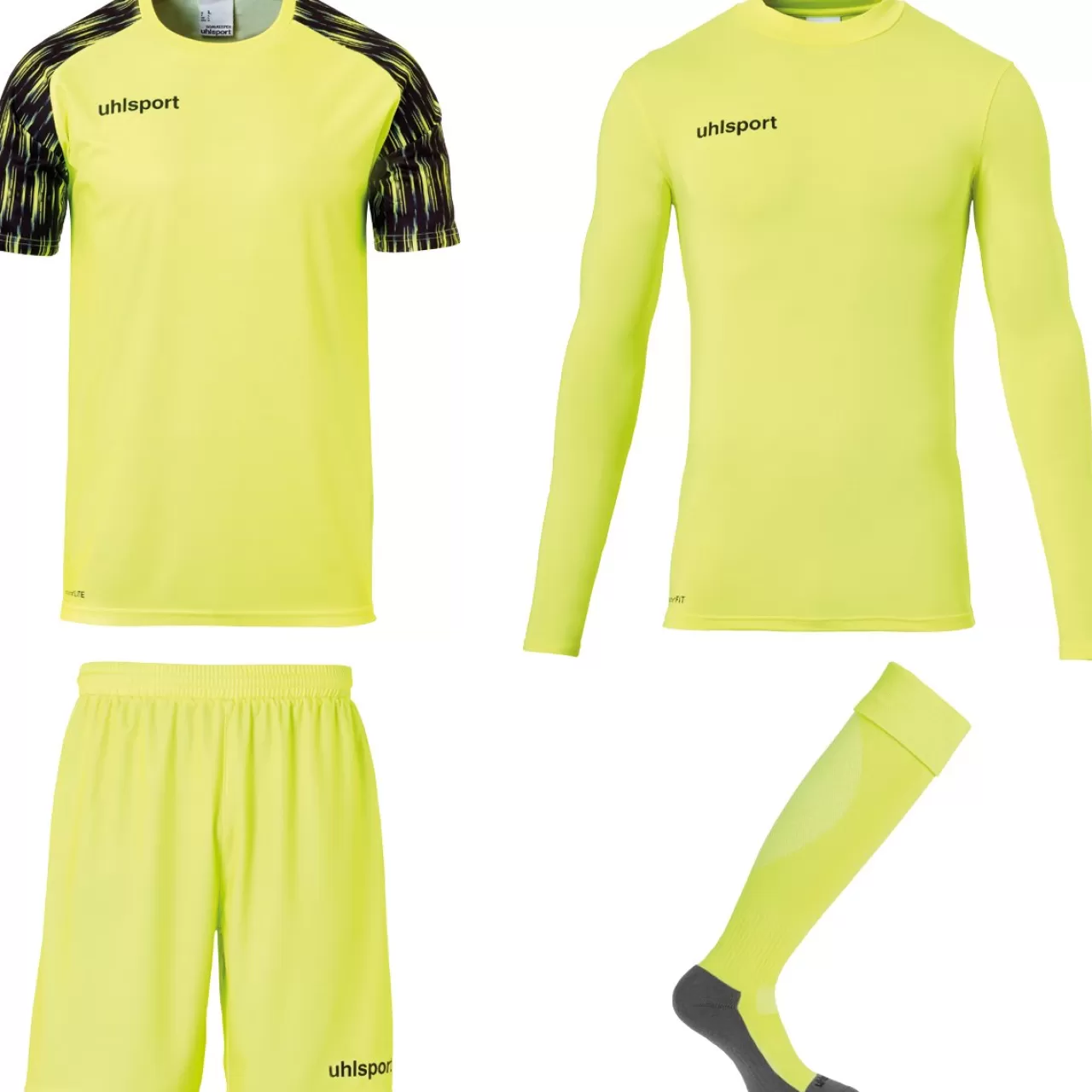 Sale uhlsport Reaction Goalkeeper Set Fluo Gelb/Schwarz