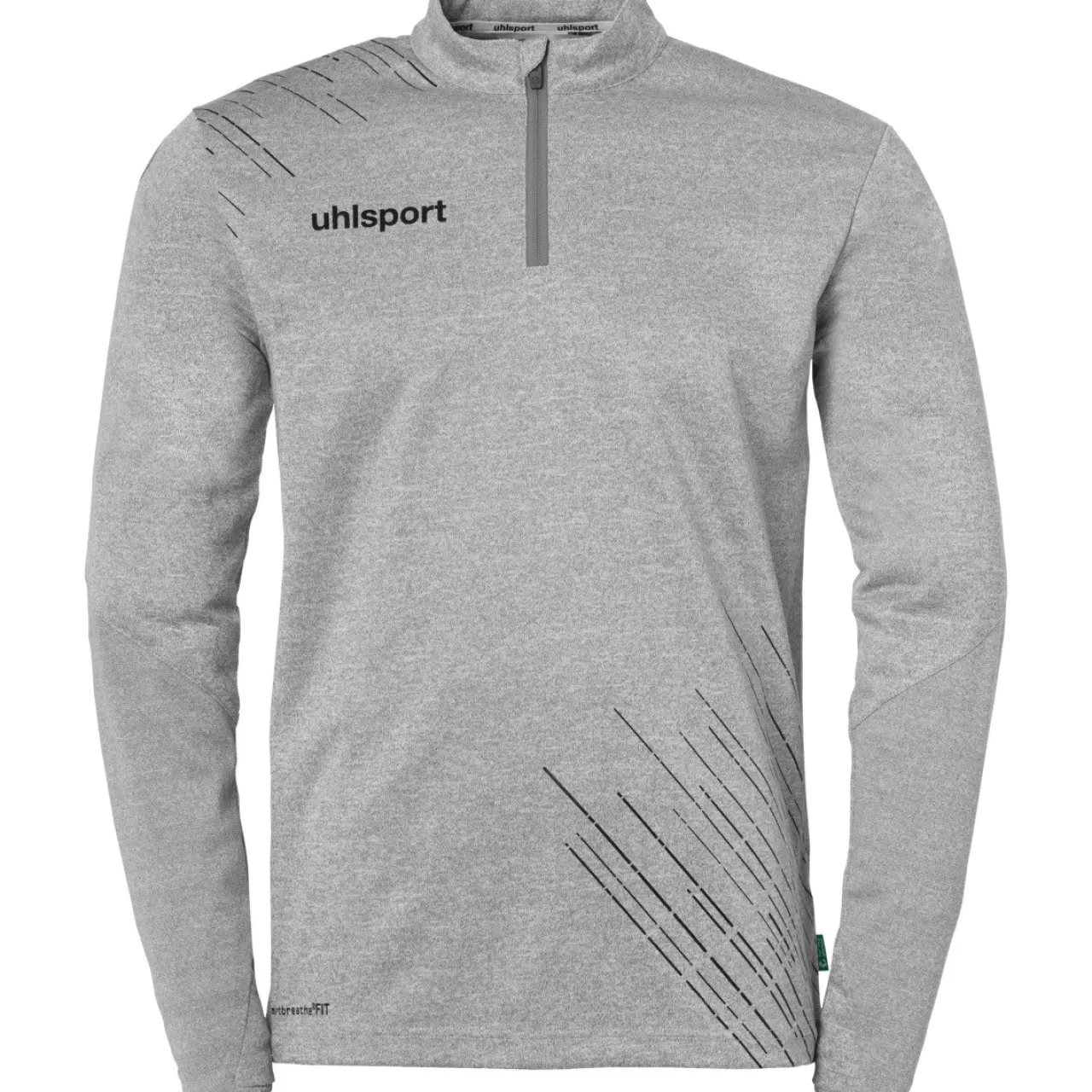 Shop uhlsport Score 26 1/4 Zip Top Dark Grau Melange/Schwarz