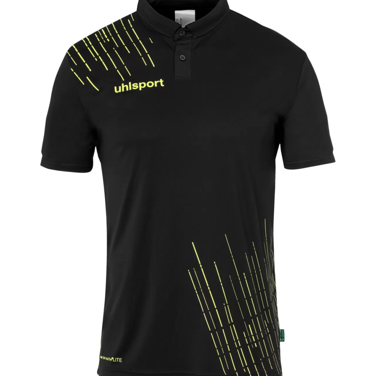 Clearance uhlsport Score 26 Poly Polo Schwarz/Limonengelb