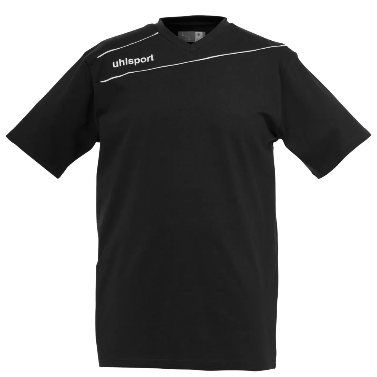 Online uhlsport Stream 3.0 Baumwoll T-Shirt Schwarz/Weis