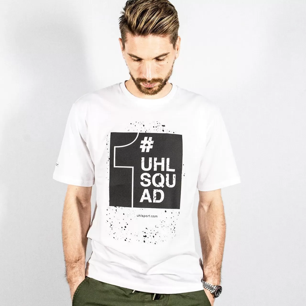 Discount uhlsport #Uhlsquad Torwart Promo T-Shirt Weis/Schwarz